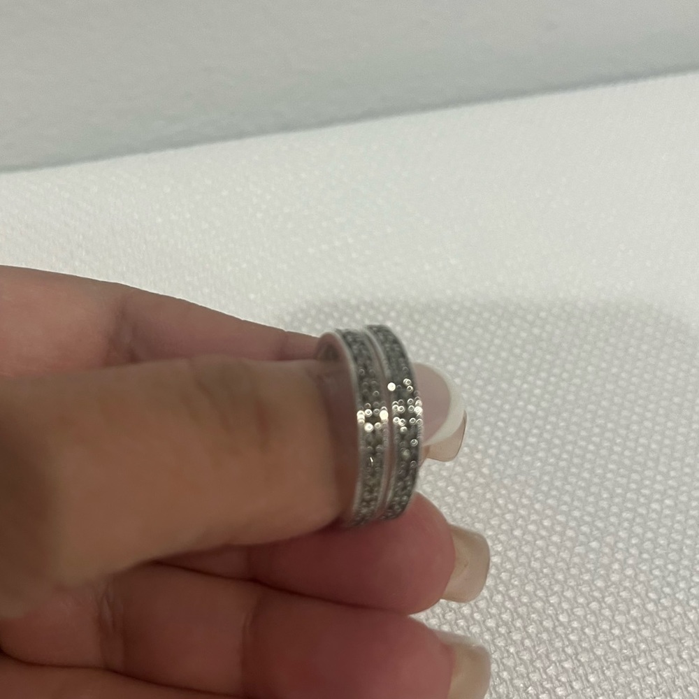 Vintage Judith Jack Stackable Rings Marcasite & S… - image 1